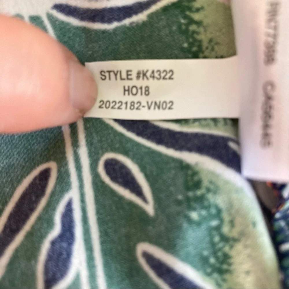J Crew Tropical Print Drawstring Elastic Waist Swim Trunk with Liner (Size‎ XXL)